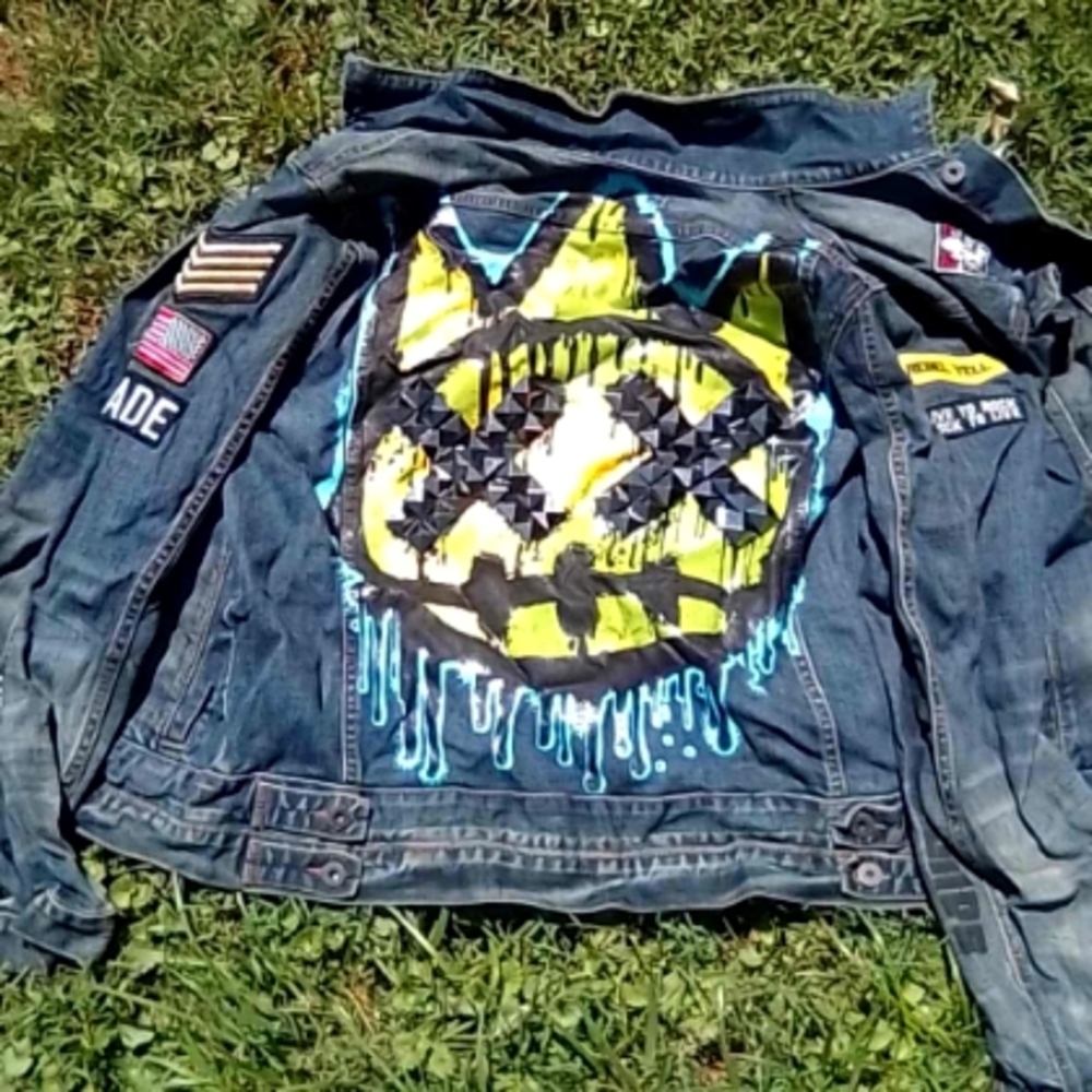 $375 designer denim jacket Cult of Individuality only $100